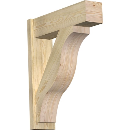 Ekena Millwork Funston Block Rough Sawn Outlooker, Douglas Fir, 8"W x 28"D x 34"H OUT08X28X34FST05RDF